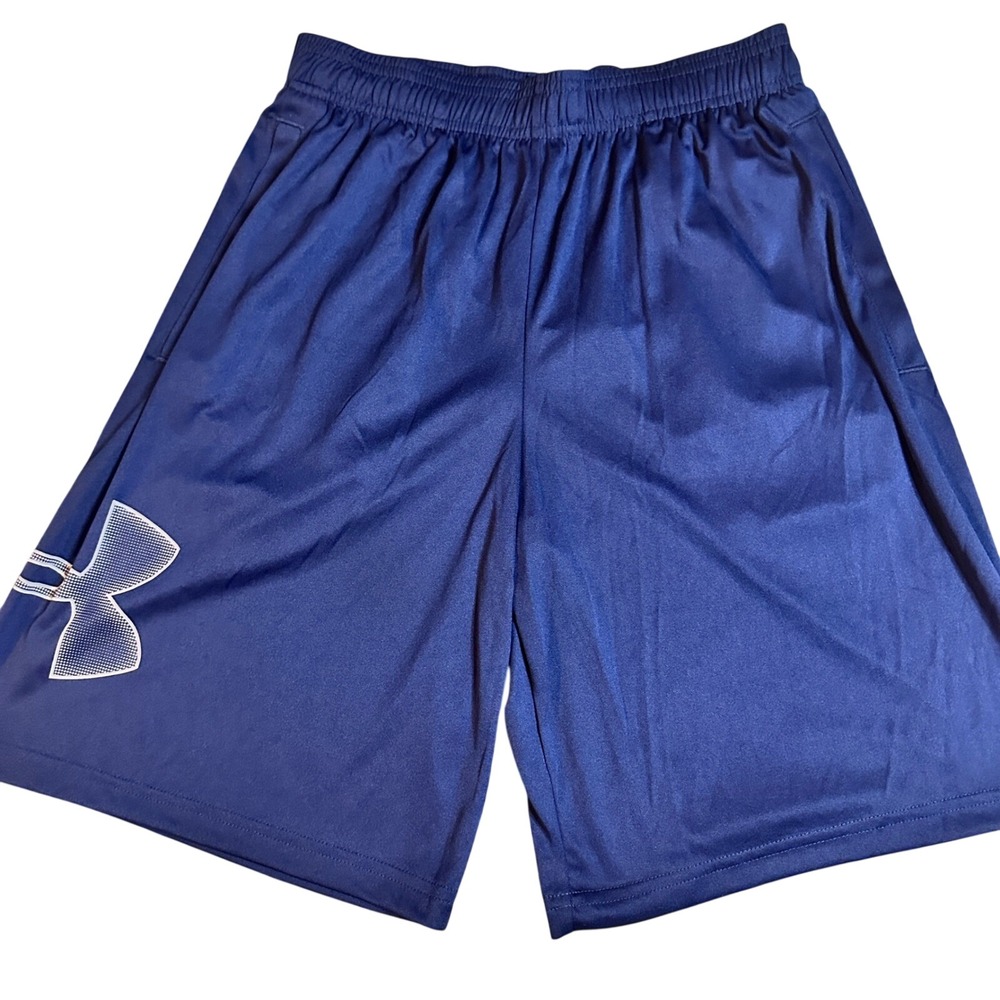 Under Armour UA Tech Graphic Shorts Navy Loose Fit Mens Small NWT